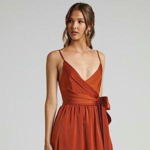 REVOLVE AROUND ME DRESS IN COPPER